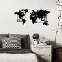 Wallity Mapamundi Decorativo de Pared M Metal Negro 70 x 33 cm